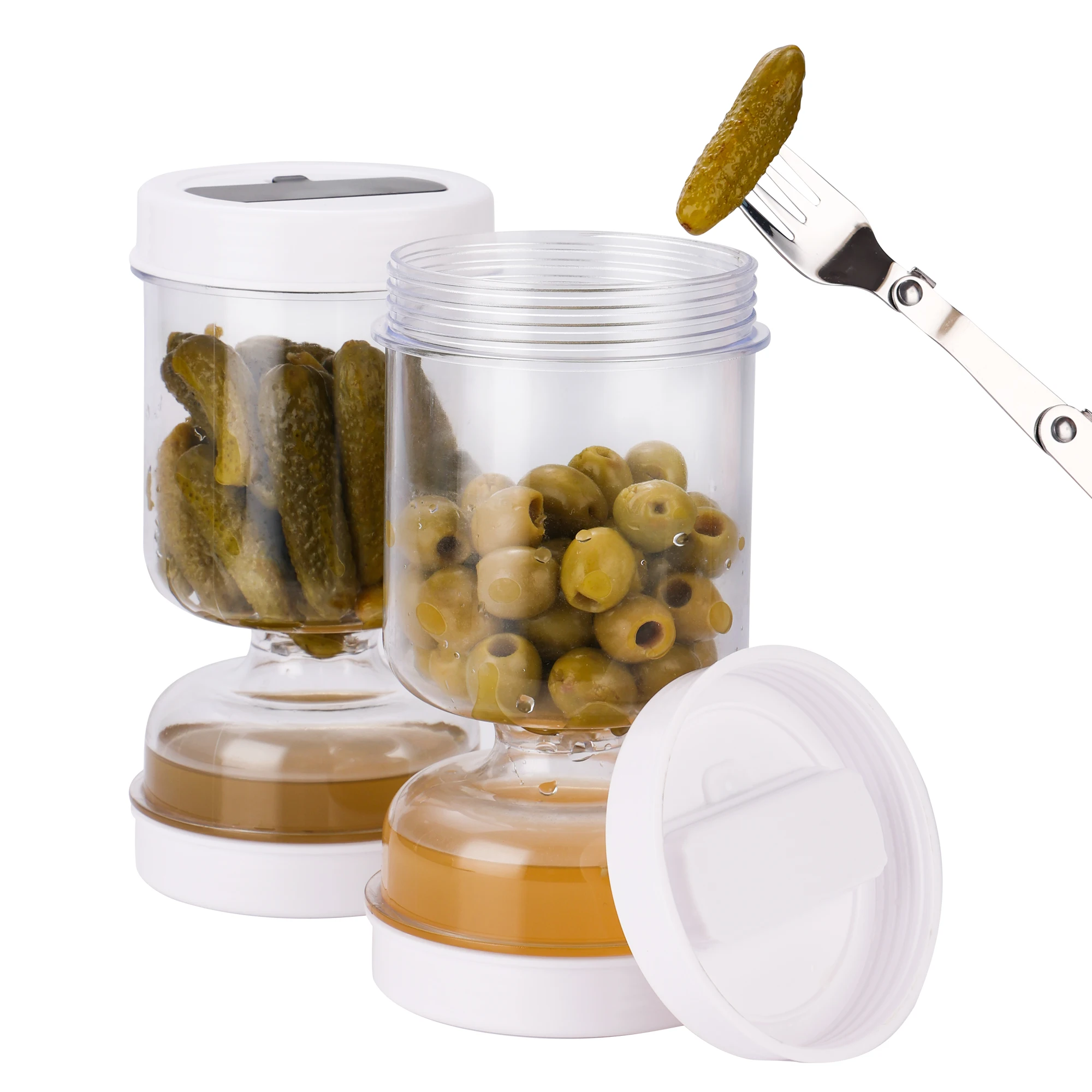 Pickle Olive Hourglass Jar Dry - Food Storage Dispenser のレビューと価格
