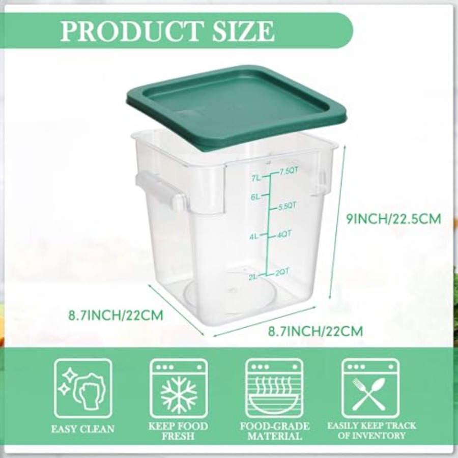 12 Pack 8 Qt Clear Polycarbona - Food Storage 12 Qt のレビューと価格