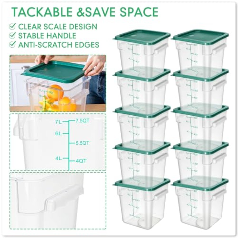 12 Pack 8 Qt Clear Polycarbona - Food Storage 12 Qt のレビューと価格