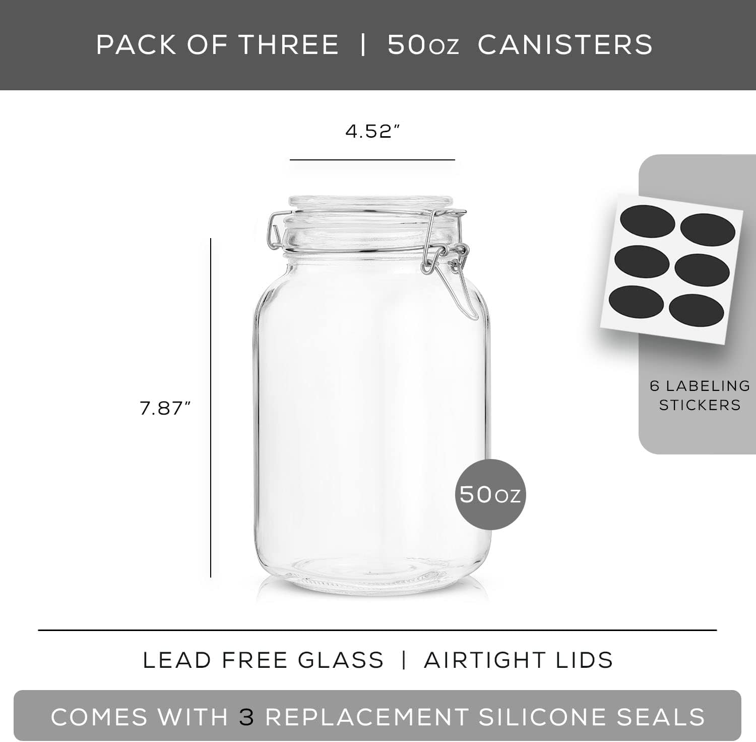Airtight Glass Jars with Lids  - Food Storage Silicone のレビューと価格