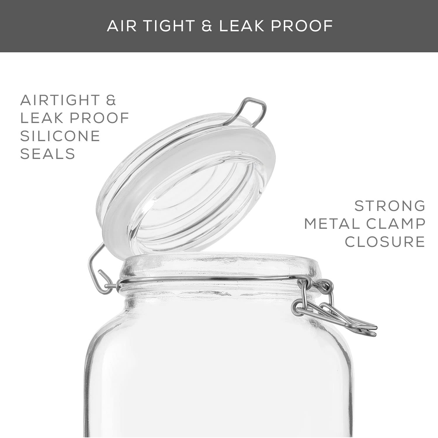 Airtight Glass Jars with Lids  - Food Storage Silicone のレビューと価格
