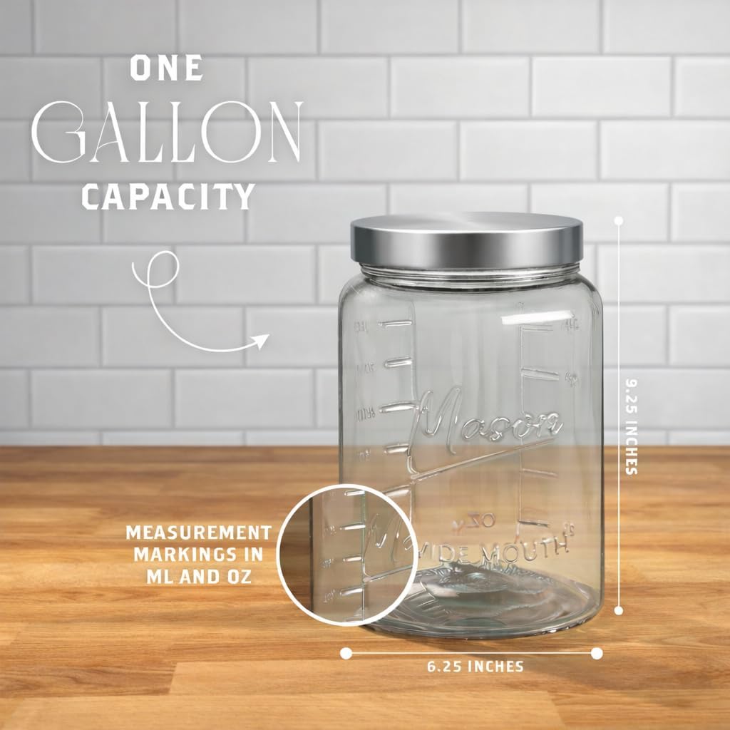 Extra Large    Jar - 1 Gallon  - Food Storage Airtight のレビューと価格