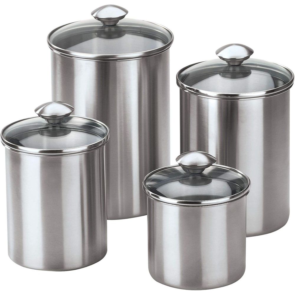 4-Piece Stainless Steel Food S - Food Storage Glass Set のレビューと価格