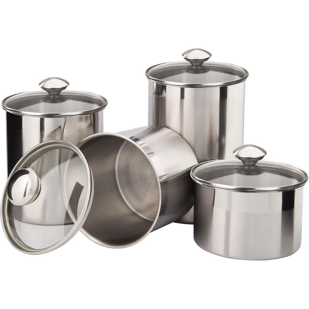 4-Piece Stainless Steel Food S - Food Storage Glass Set のレビューと価格
