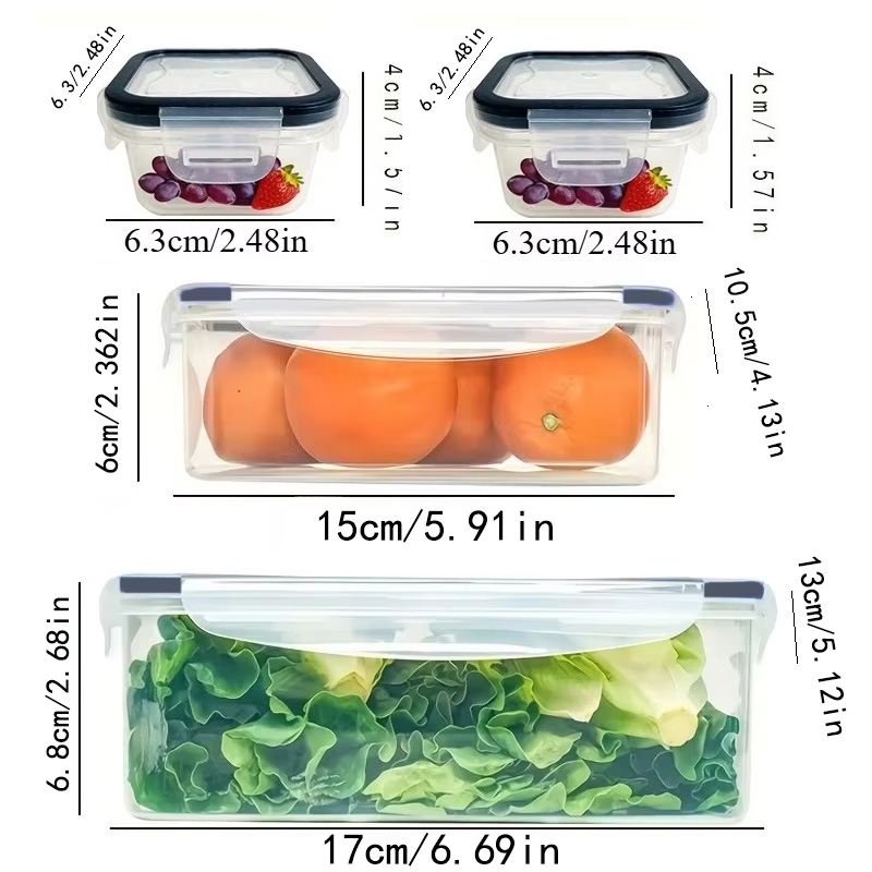 8Pcs Set Includes 4 Containers - Food Storage Jar Set のレビューと価格