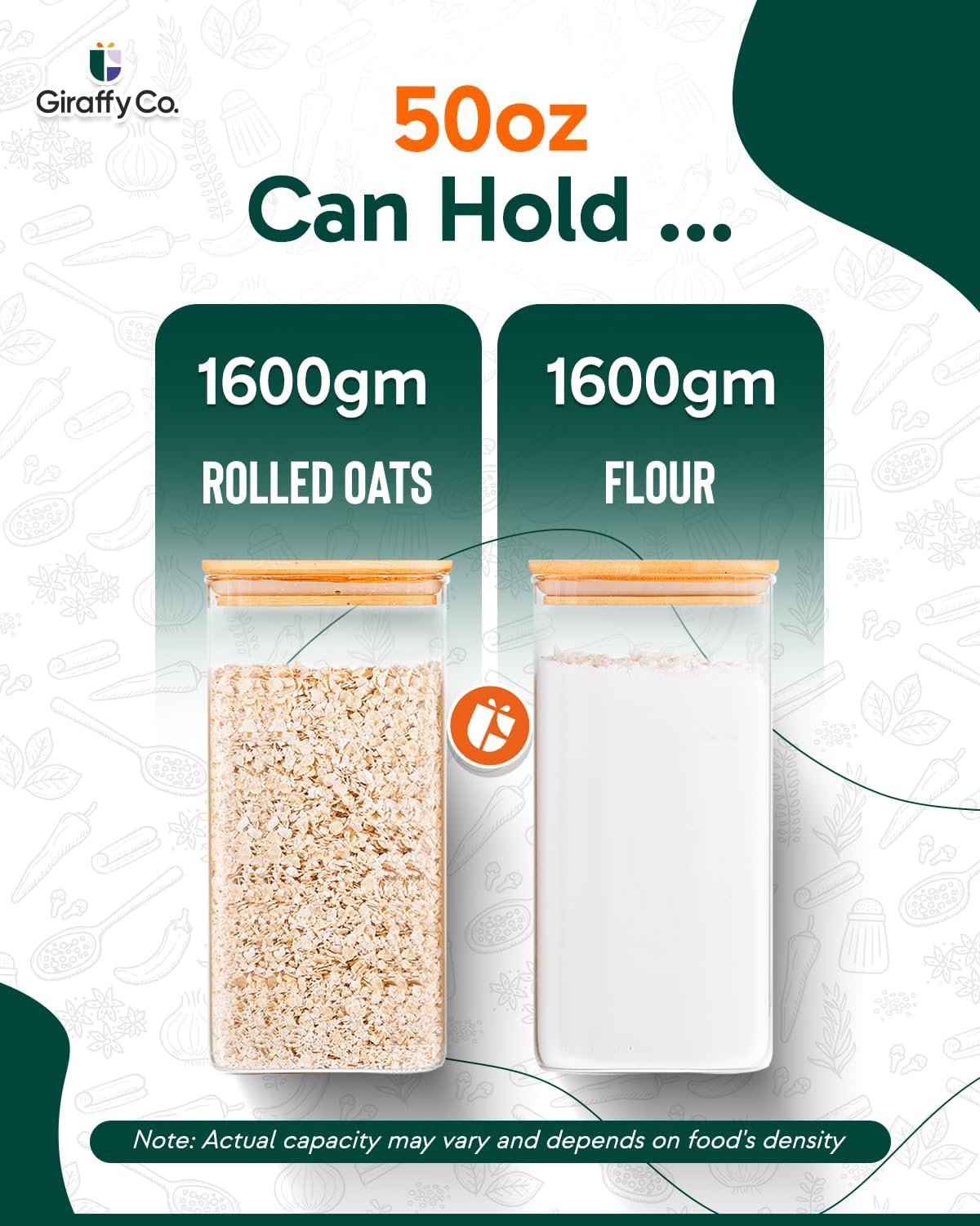 Glass Food Storage Jars with A - Food Storage Airtight のレビューと価格