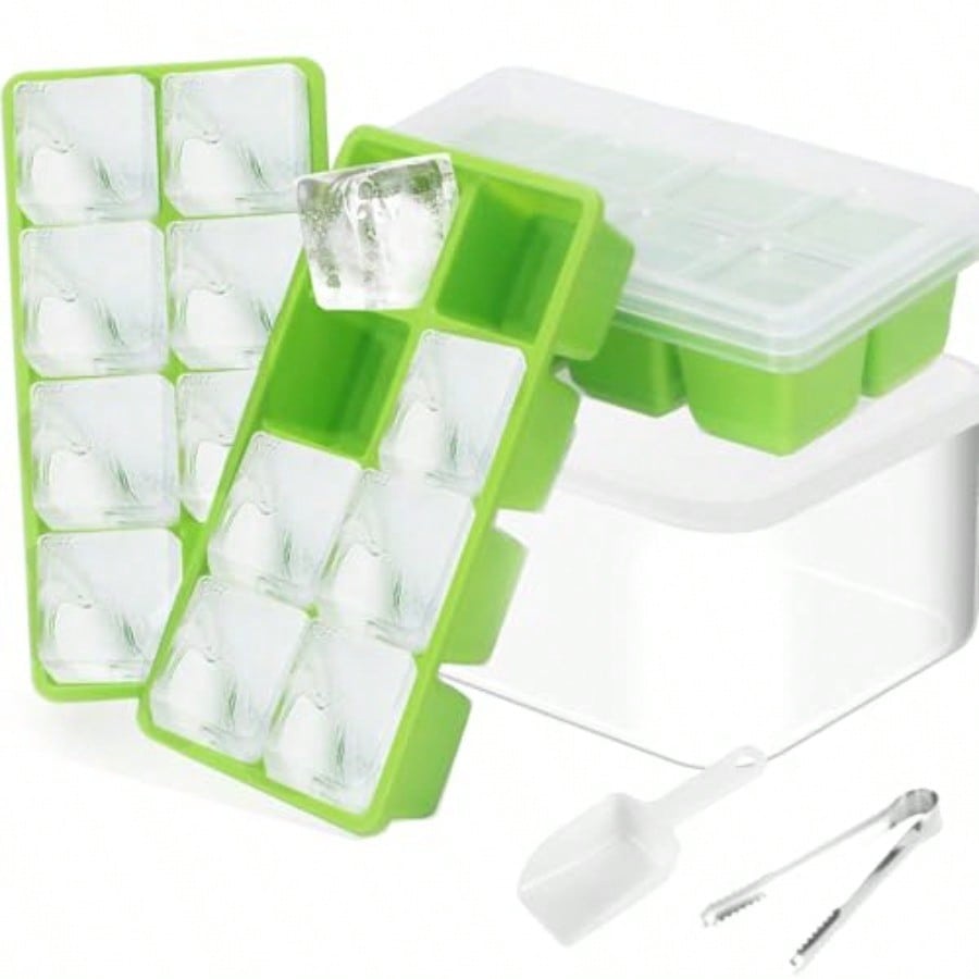 Ice Trays For Freezer With Lid - Food Storage Silicone のレビューと価格