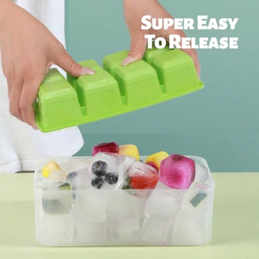 Ice Trays For Freezer With Lid - Food Storage Silicone のレビューと価格