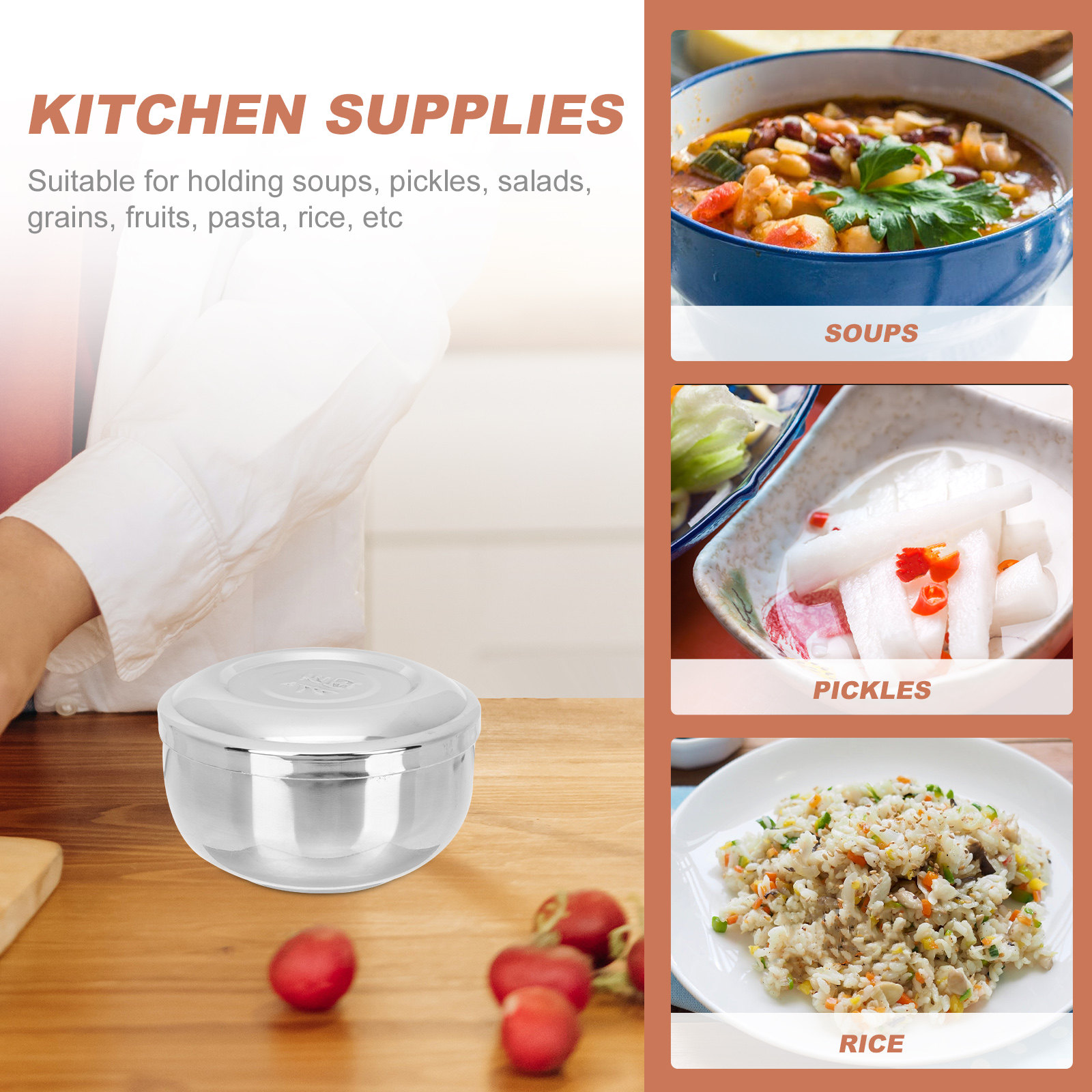 Double-Layer Stainless Steel R - Food Storage Home のレビューと価格