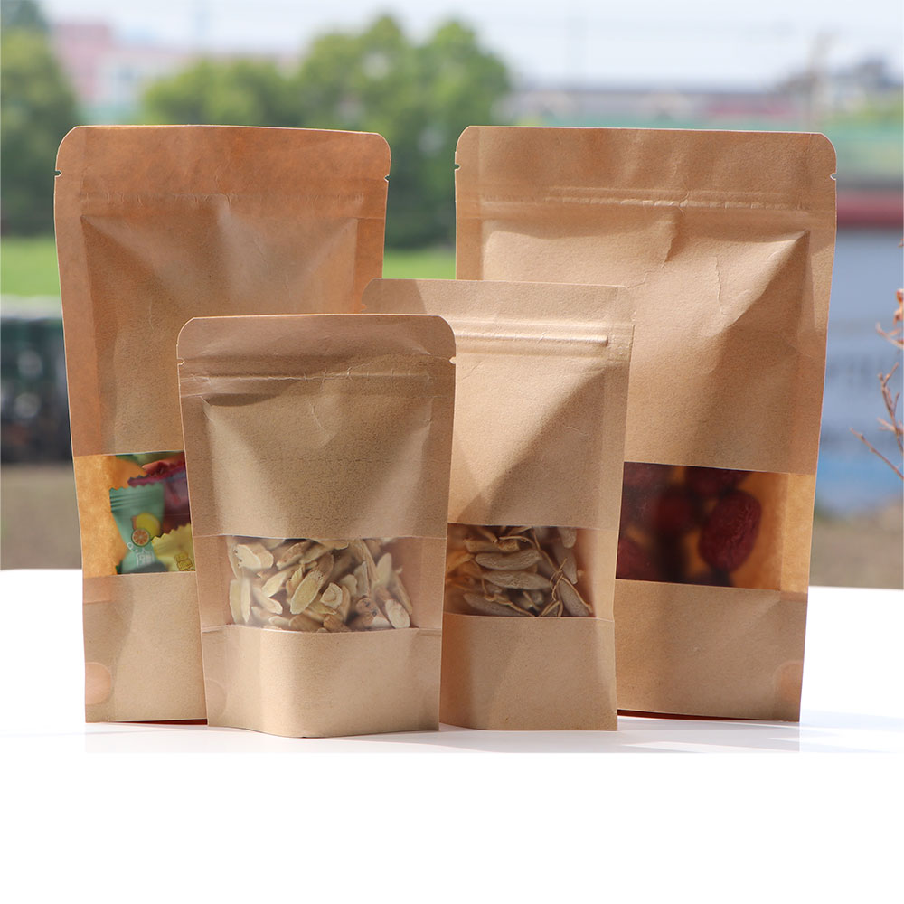 Kraft Paper Zip Lock Bags with - Food Storage Bags Zip Lock Pouch のレビューと価格