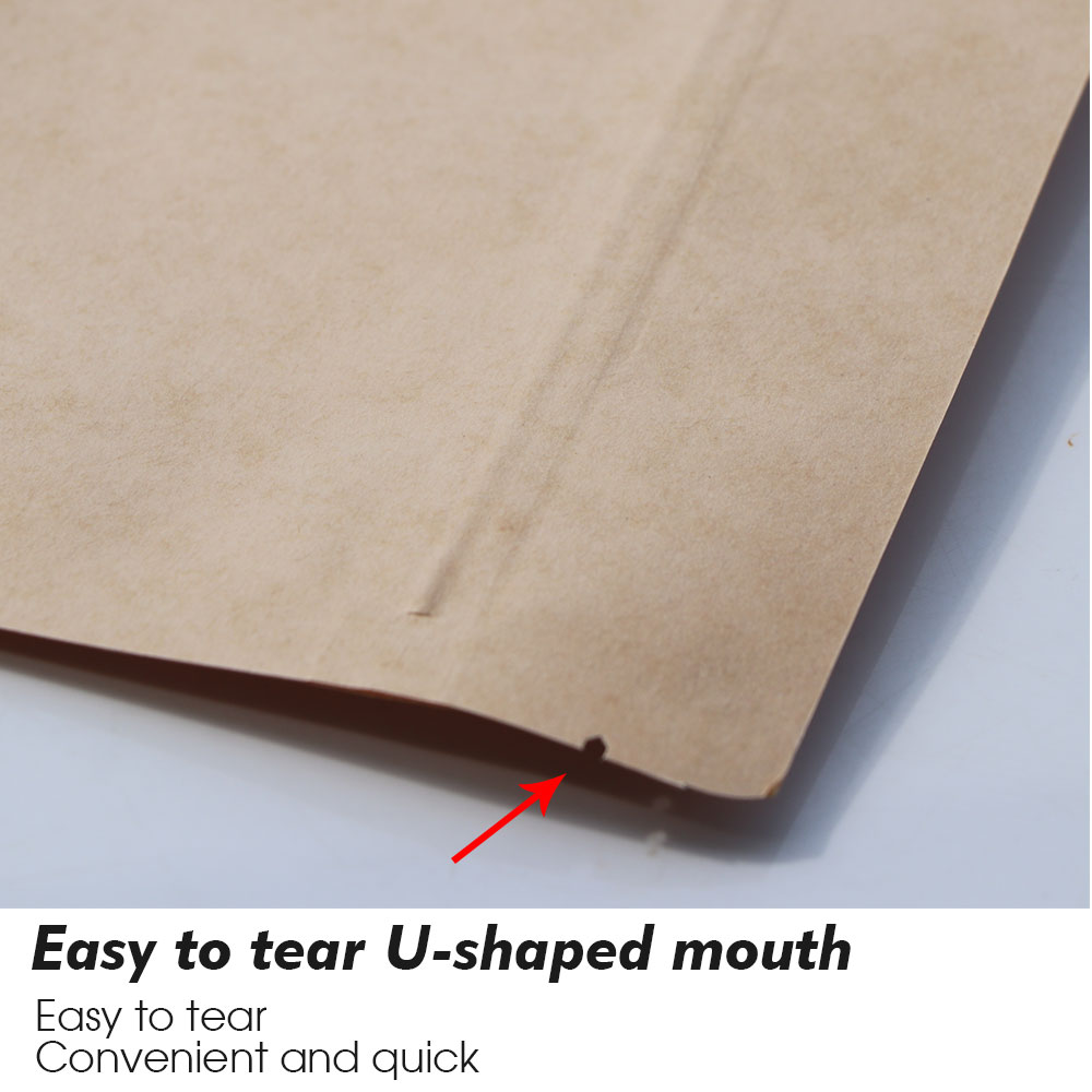 Kraft Paper Zip Lock Bags with - Food Storage Bags Zip Lock Pouch のレビューと価格