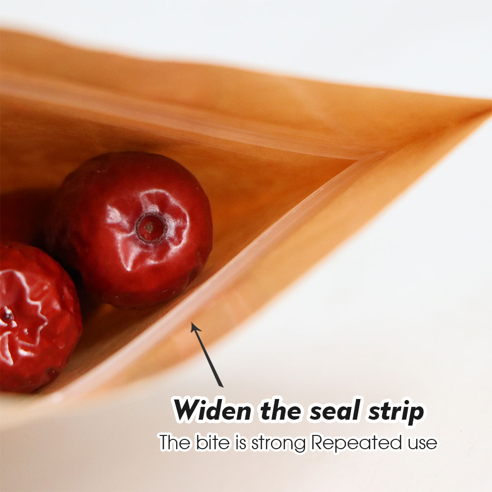 Kraft Paper Zip Lock Bags with - Food Storage Bags Zip Lock Pouch のレビューと価格