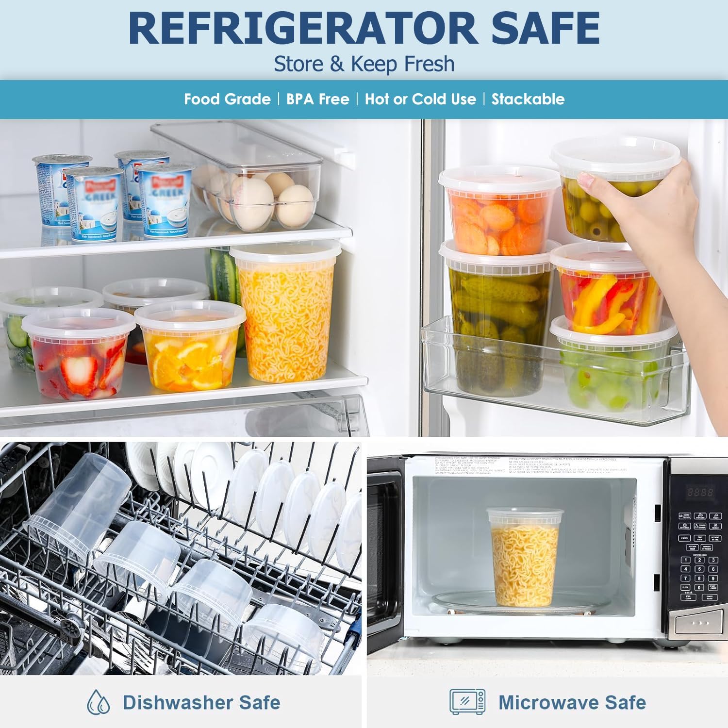 24pcs Deli Food Storage Contai - Food Storage Boxes With Lids のレビューと価格