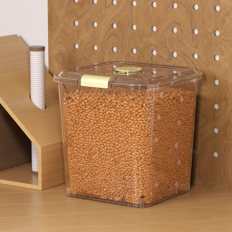 Large Capacity Transparent Dog - Food Storage On Wheels のレビューと価格