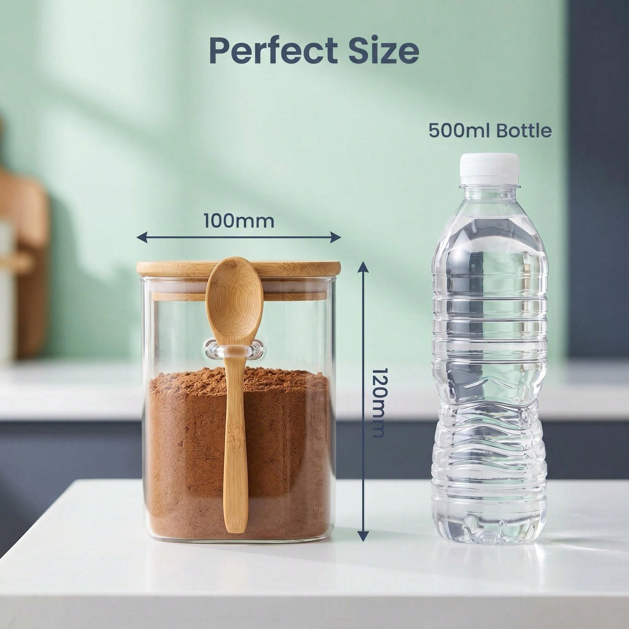 4/10/18 Pcs Square Airtight Gl - Food Storage Jar Set のレビューと価格
