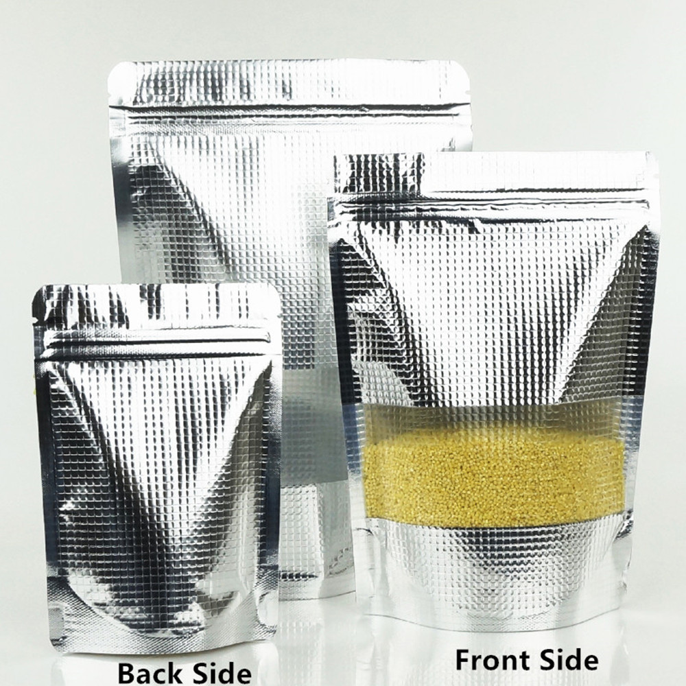 100pcs Silver Aluminum-Coated  - Food Storage Bags Zip Lock Pouch のレビューと価格