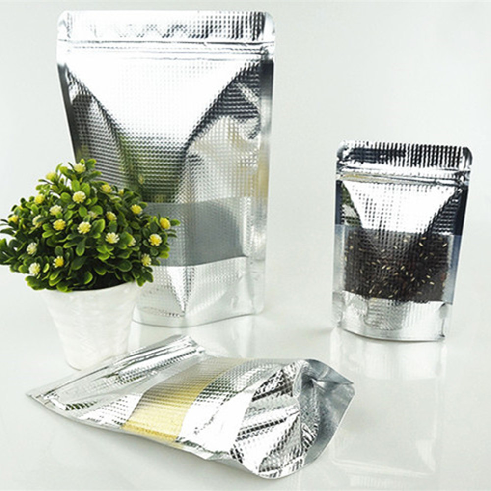 100pcs Silver Aluminum-Coated  - Food Storage Bags Zip Lock Pouch のレビューと価格