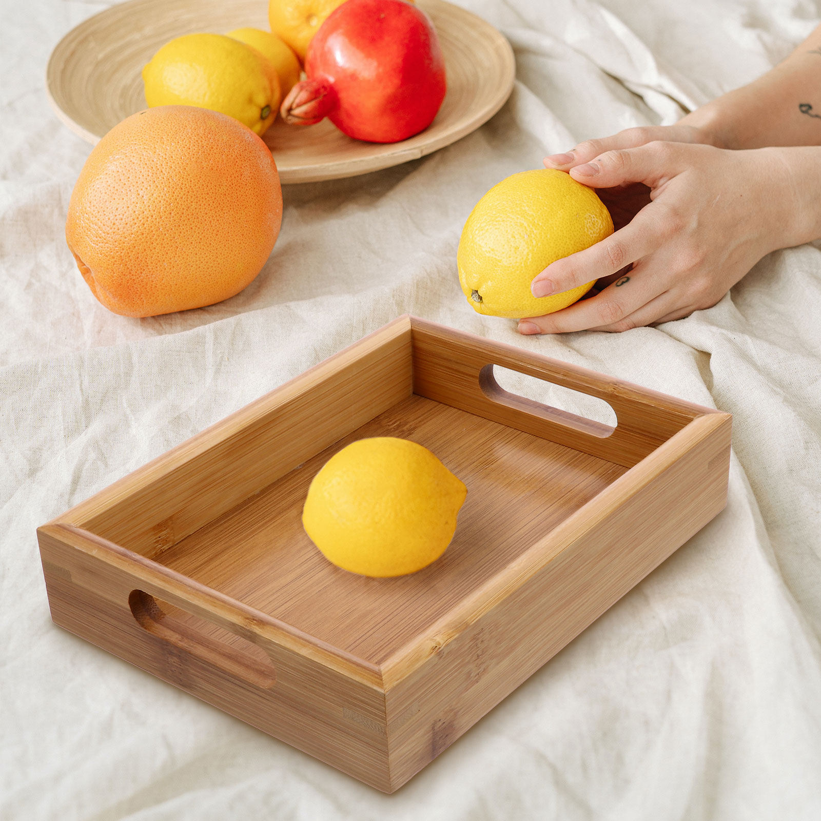 Bamboo Food Serving Tray Pract - Food Storage Practices のレビューと価格