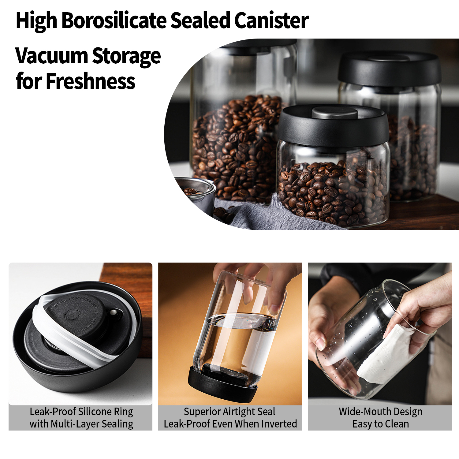 OANKR Vacuum Coffee Canister 5 - Food Storage Meals のレビューと価格