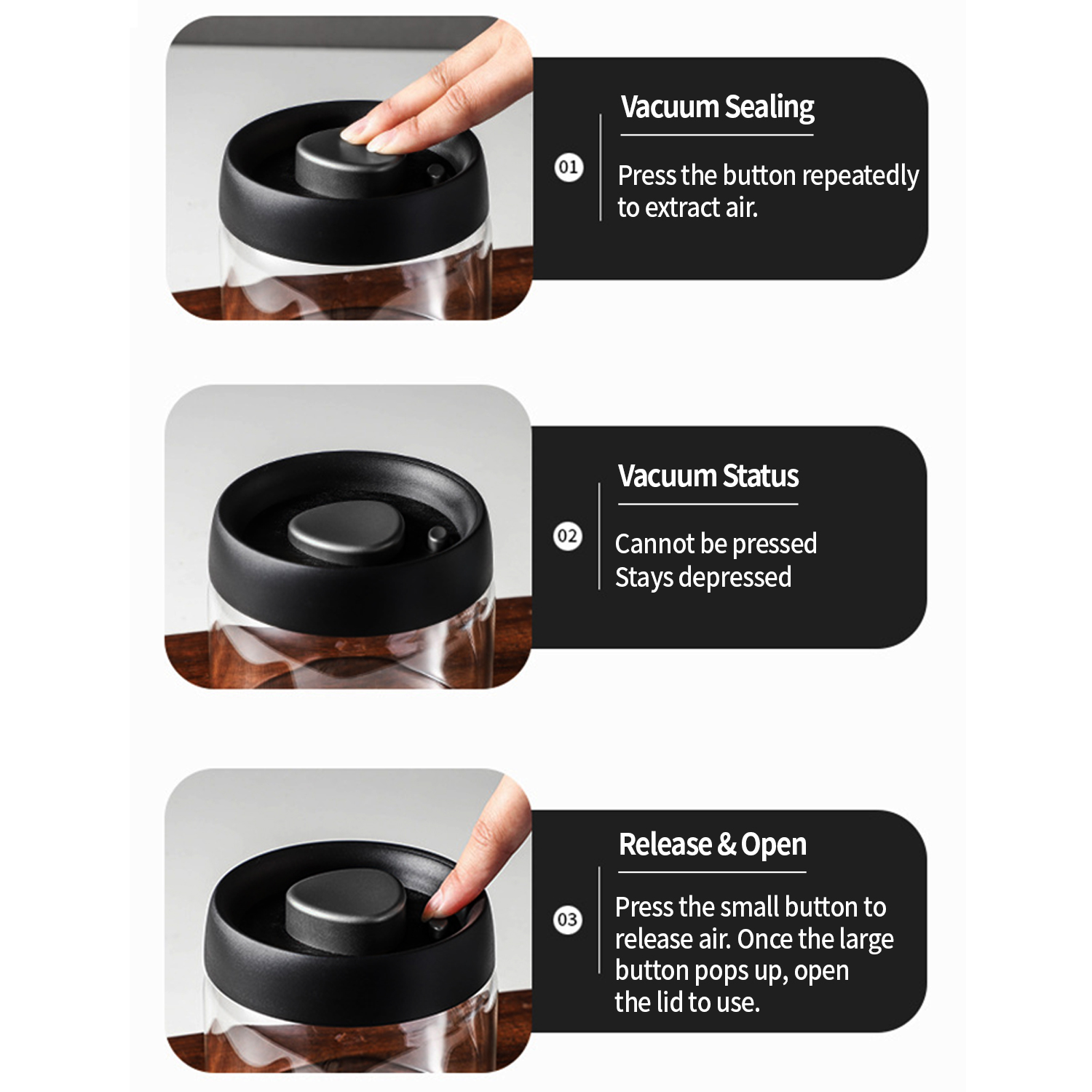 OANKR Vacuum Coffee Canister 5 - Food Storage Meals のレビューと価格