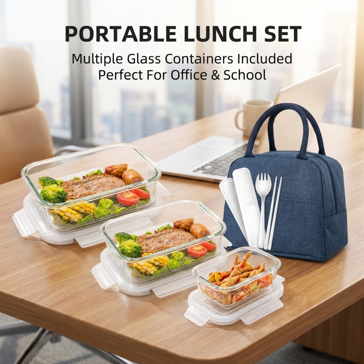 Premium White Glass Food Conta - Glass Meal Prep Container のレビューと価格