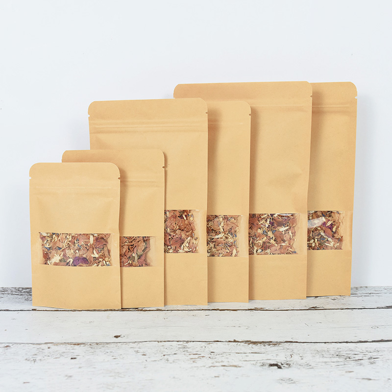 20/50pcs Kraft Paper Zip Lock  - Food Storage Bags Zip Lock Pouch のレビューと価格
