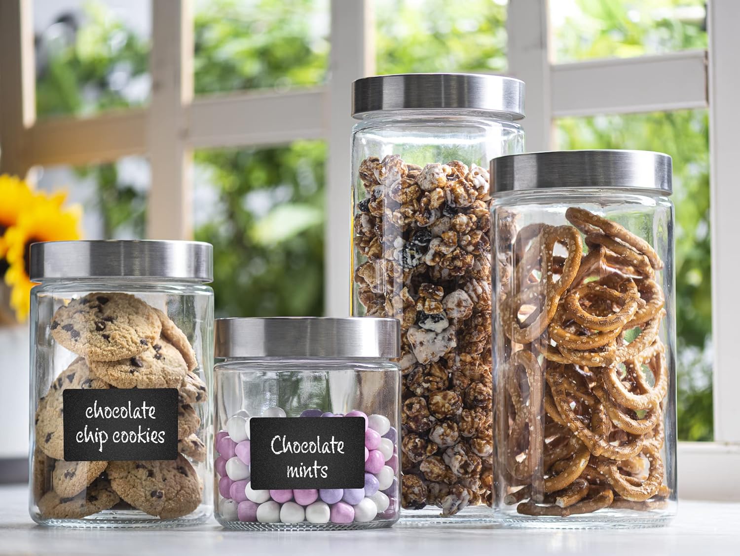 4pc Canister Sets for Kitchen  - Food Storage Airtight のレビューと価格