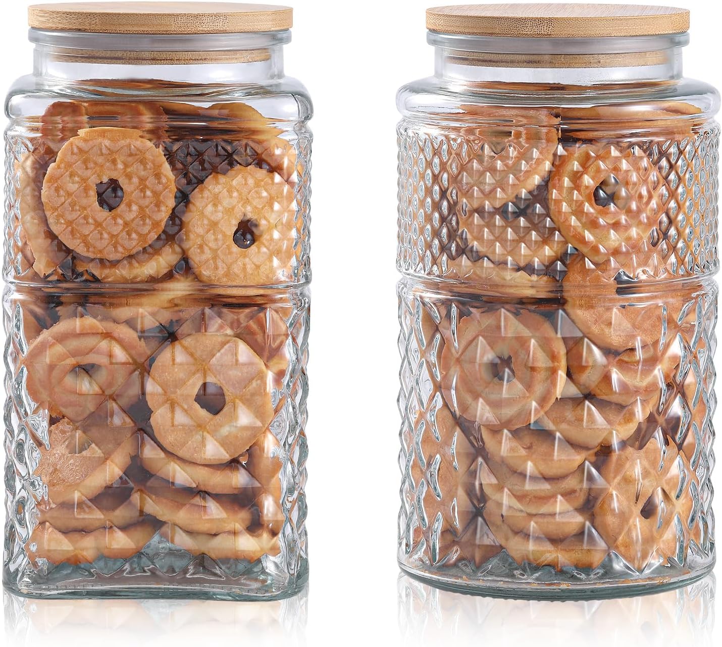 0.7Gallon/2600ml Glass Cookie  - Food Storage Jar Set のレビューと価格