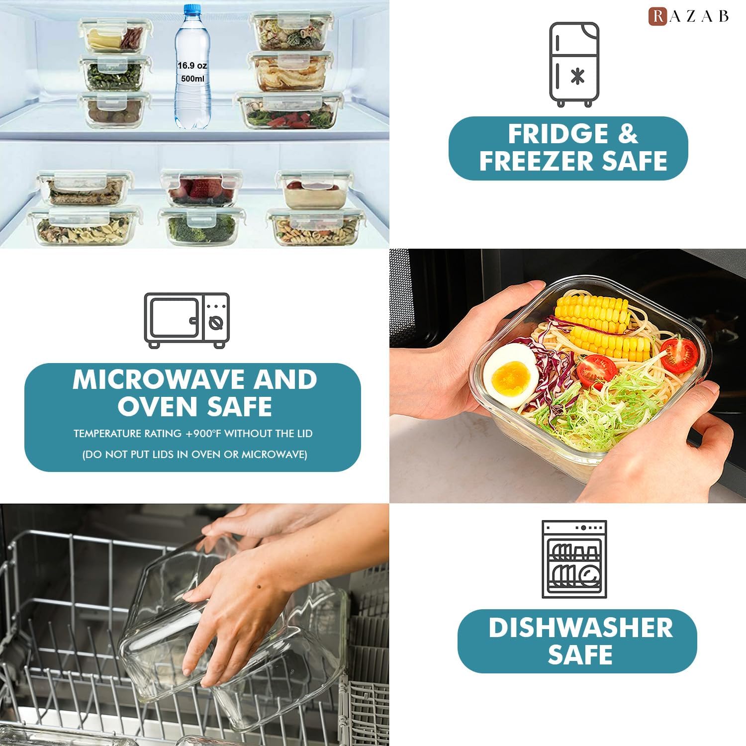 24 Pc Airtight Glass Food Stor - Glass Meal Prep Container のレビューと価格