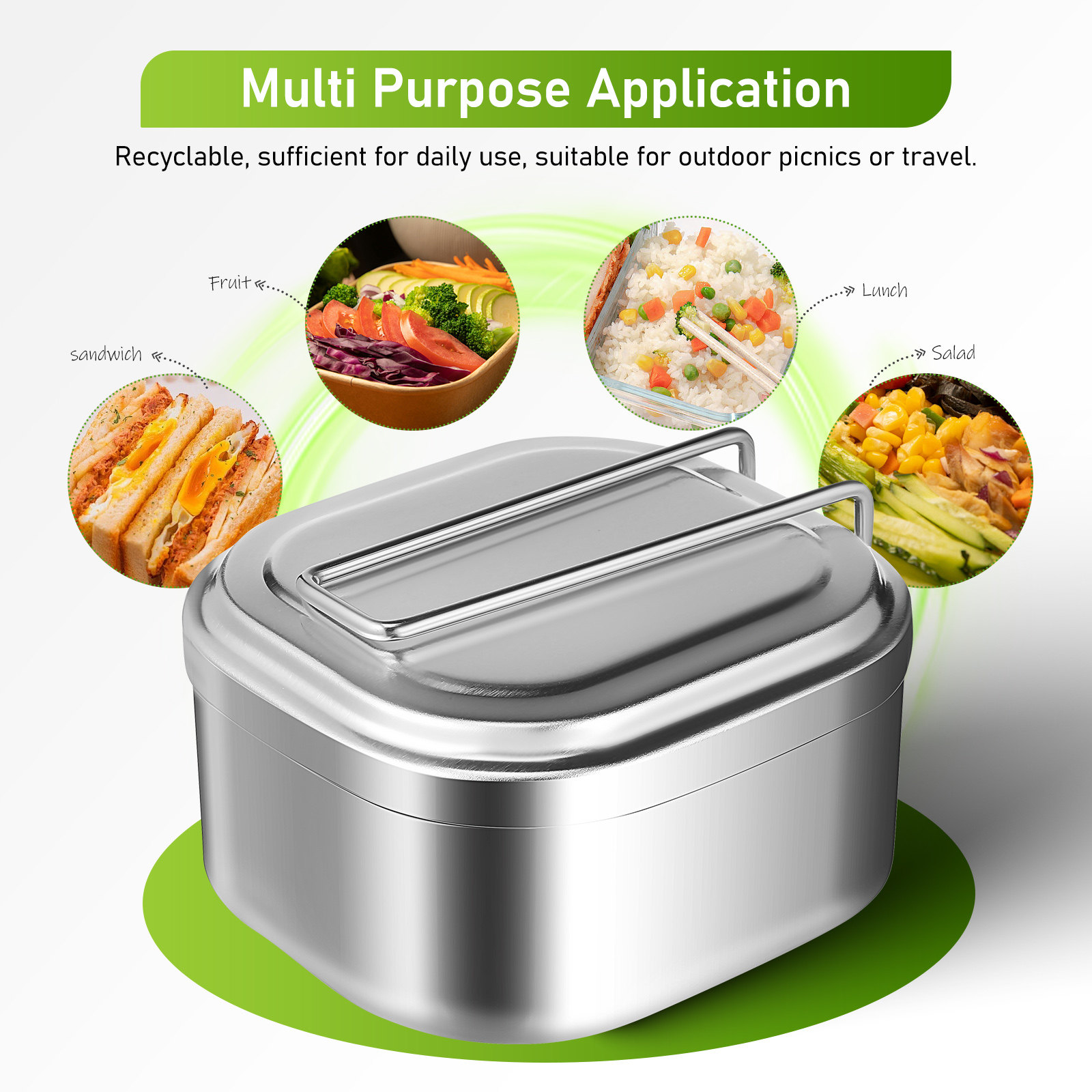 950Ml Aluminum Lunch Box Reusa - Food Storage Lunch Box のレビューと価格