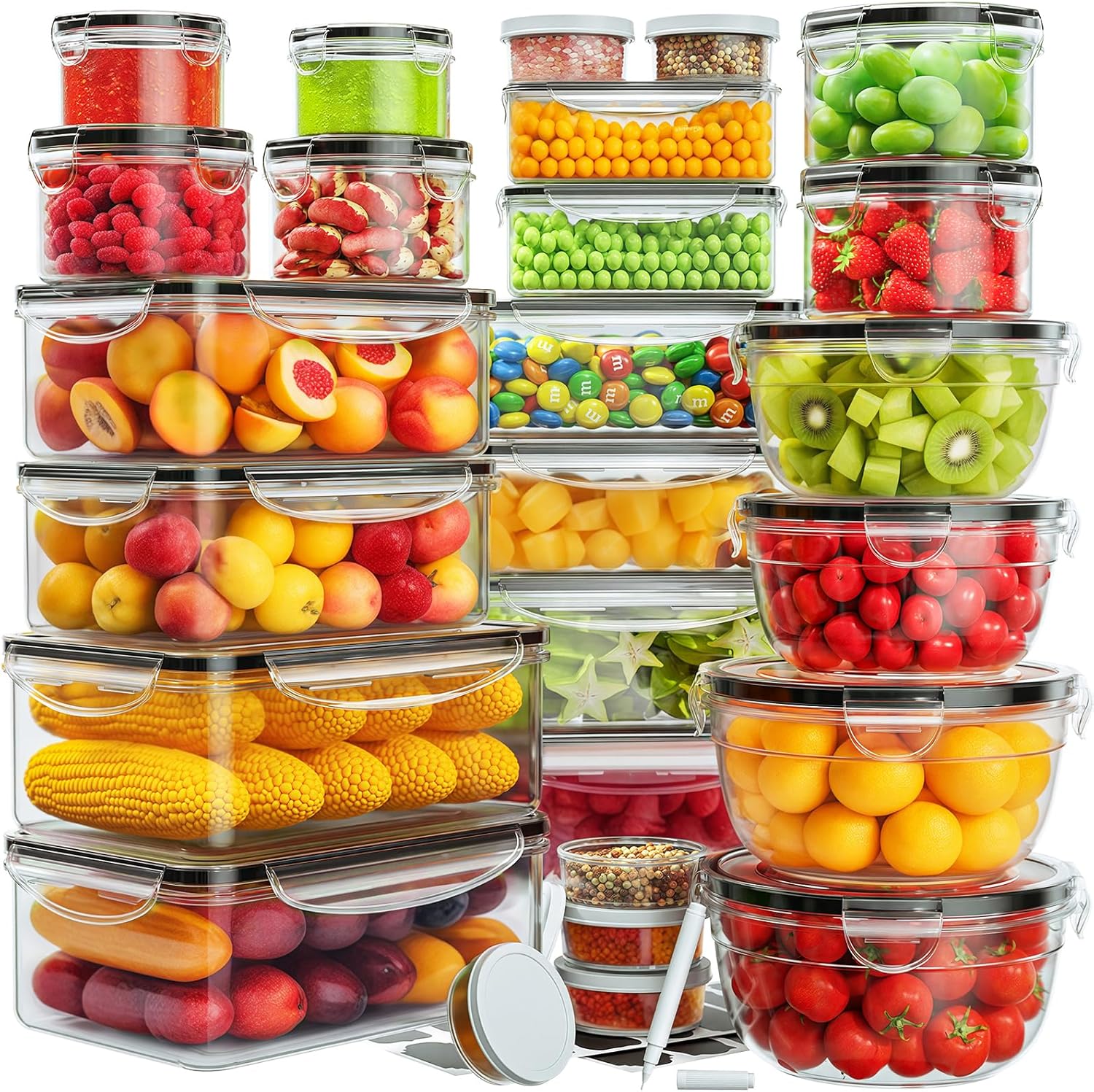 52 PCS Food Storage Containers - Food Storage Meals のレビューと価格