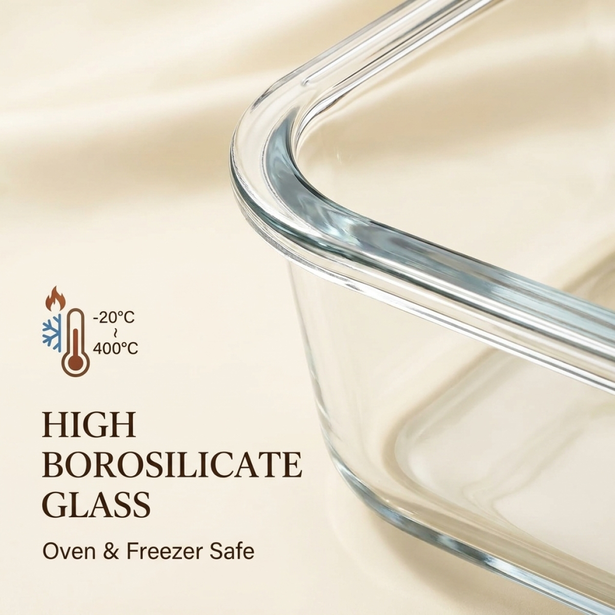 High Borosilicate Glass Lunch  - Glass Meal Prep Container のレビューと価格