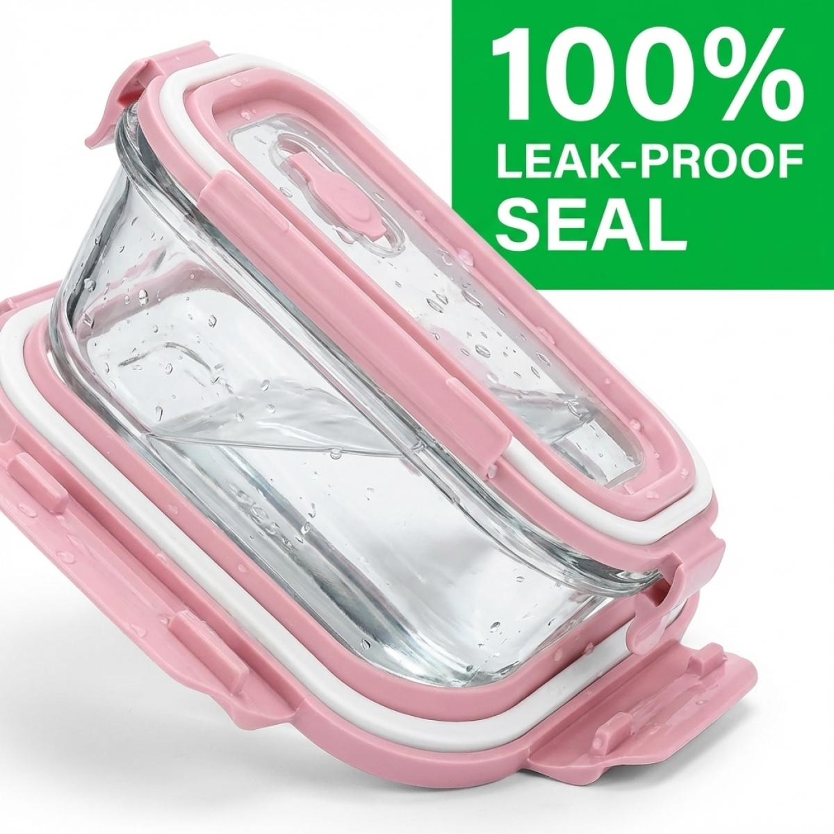 Cute Pink Glass Food Container - Glass Meal Prep Container のレビューと価格