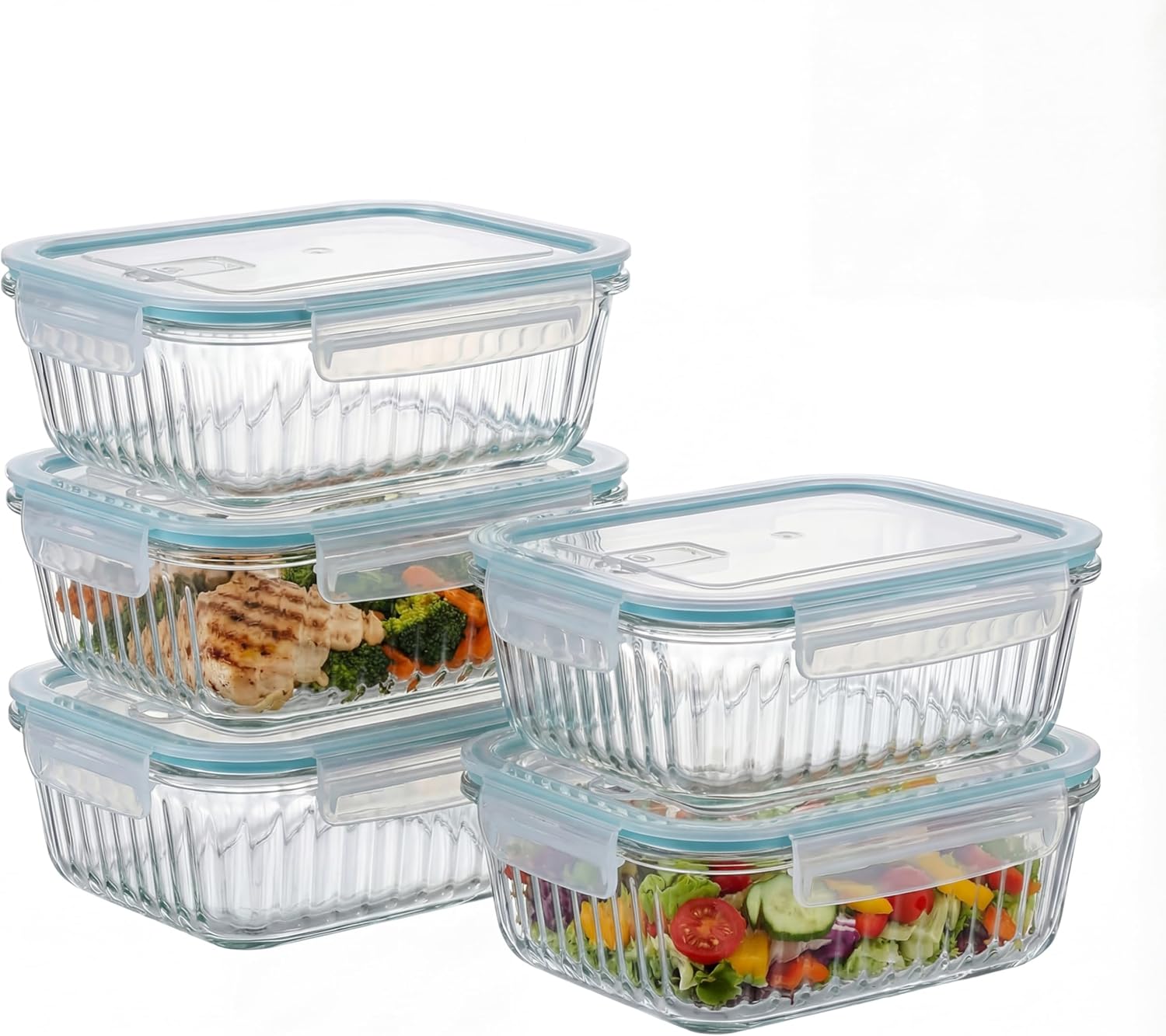5-Packs, 36 Oz Glass Meal Prep - Glass Meal Prep Container のレビューと価格