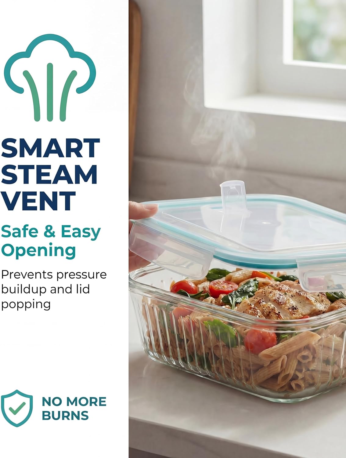 5-Packs, 36 Oz Glass Meal Prep - Glass Meal Prep Container のレビューと価格