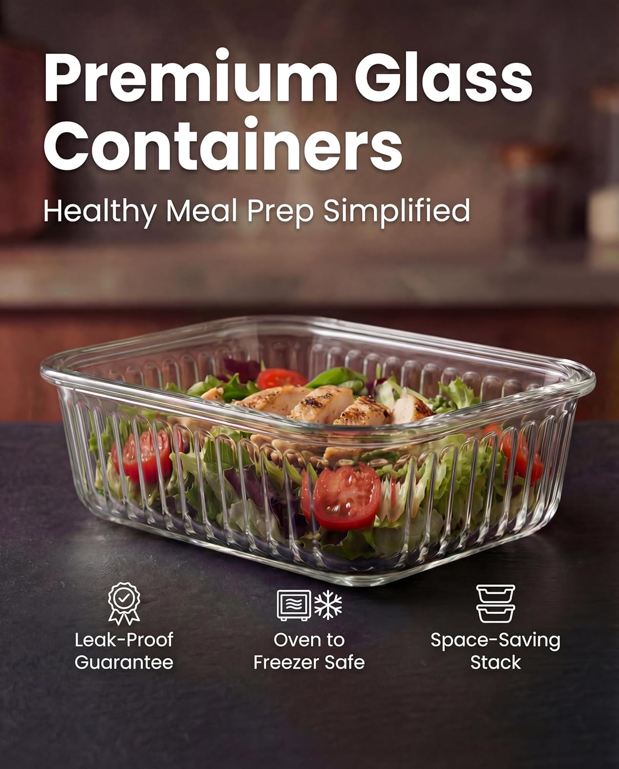 5-Packs, 36 Oz Glass Meal Prep - Glass Meal Prep Container のレビューと価格