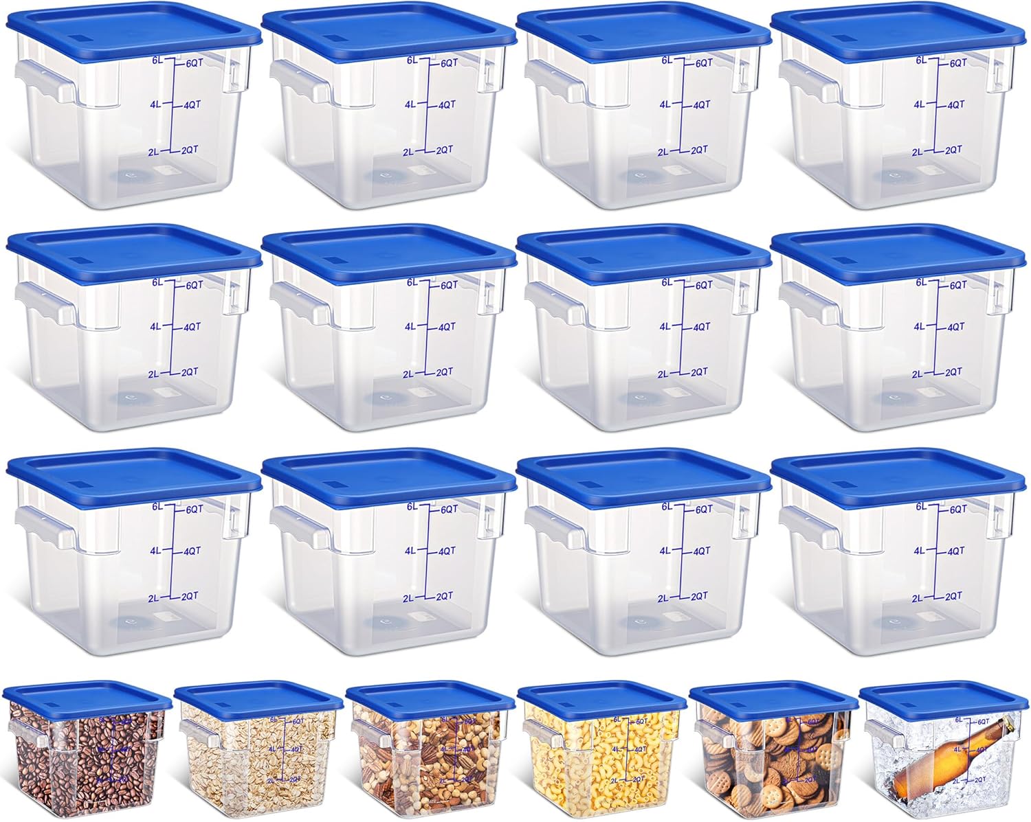 12 Pcs 6 Qt Airtight Food Stor - Food Storage 12 Qt のレビューと価格