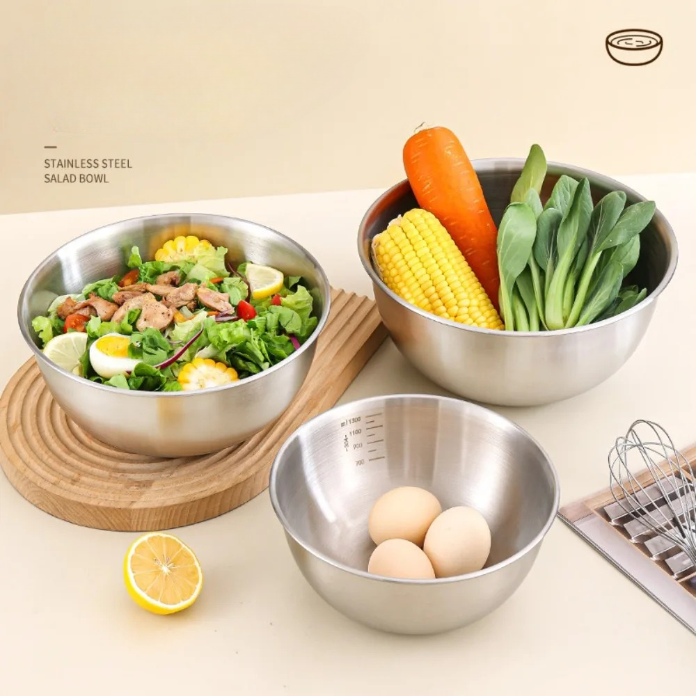 3pcs Stainless Steel Bowl Set  - Food Storage Home のレビューと価格