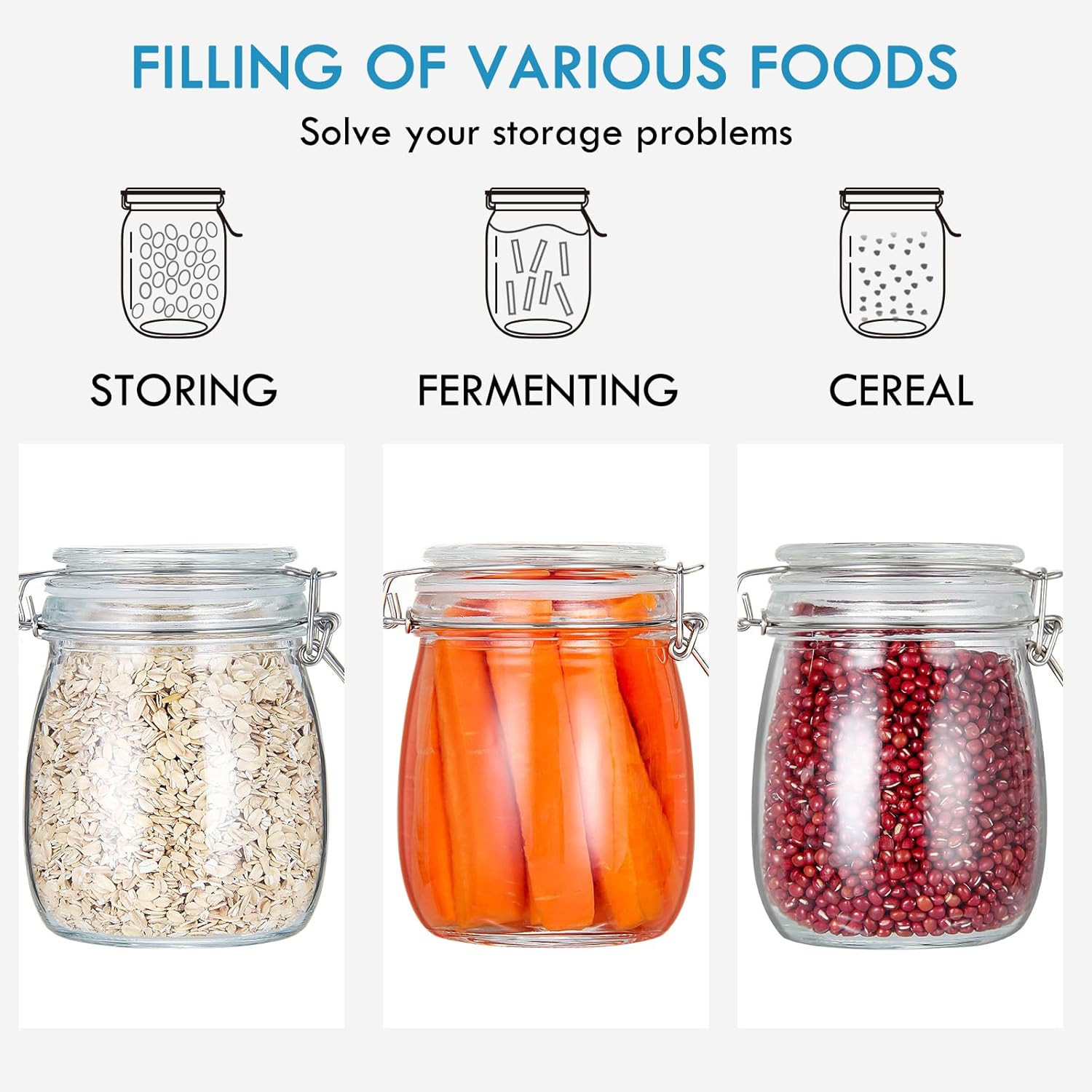 24oz Food Storage Canister Gla - Food Storage Silicone のレビューと価格