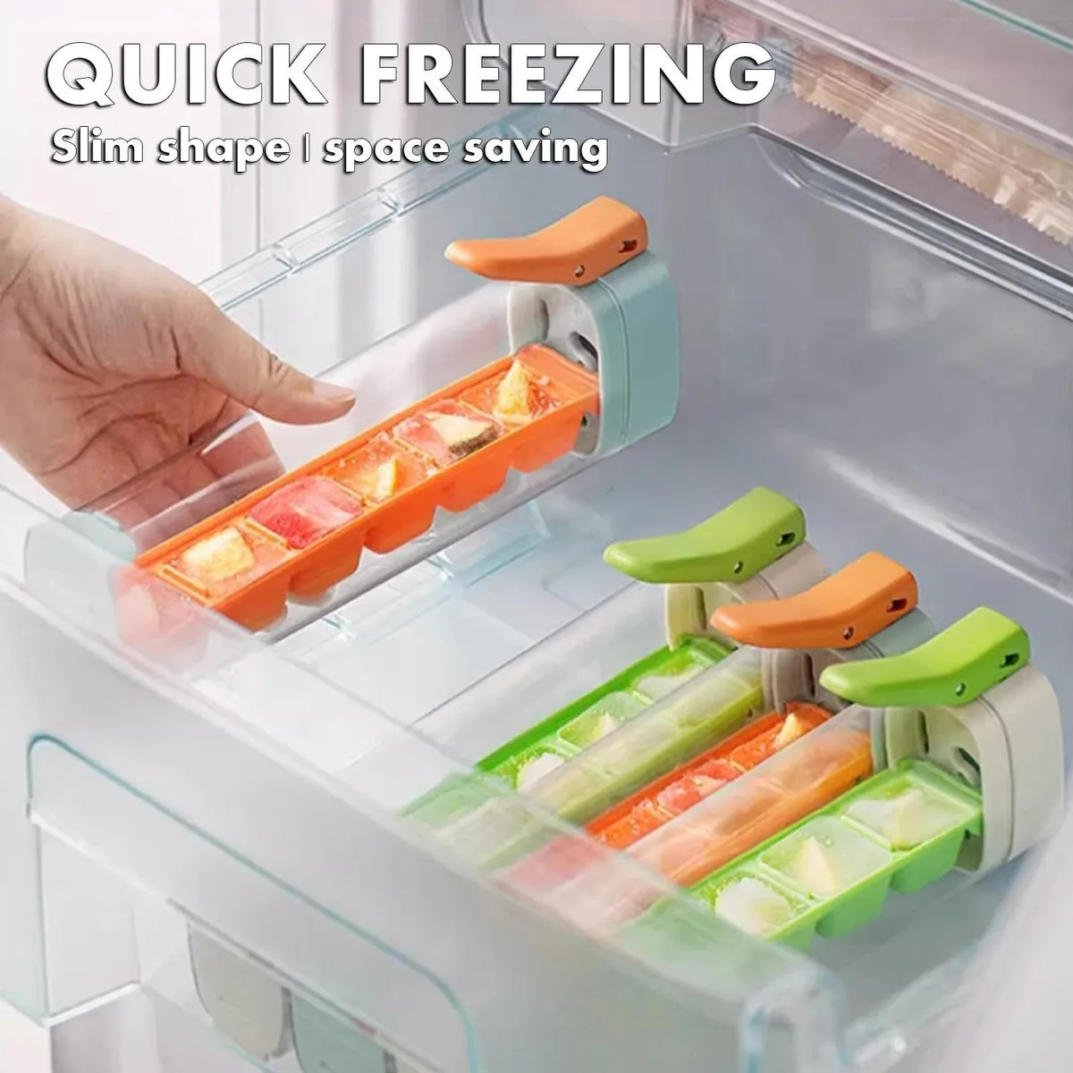 Ice Cube Tray with Lid Easy Re - Food Storage Silicone のレビューと価格
