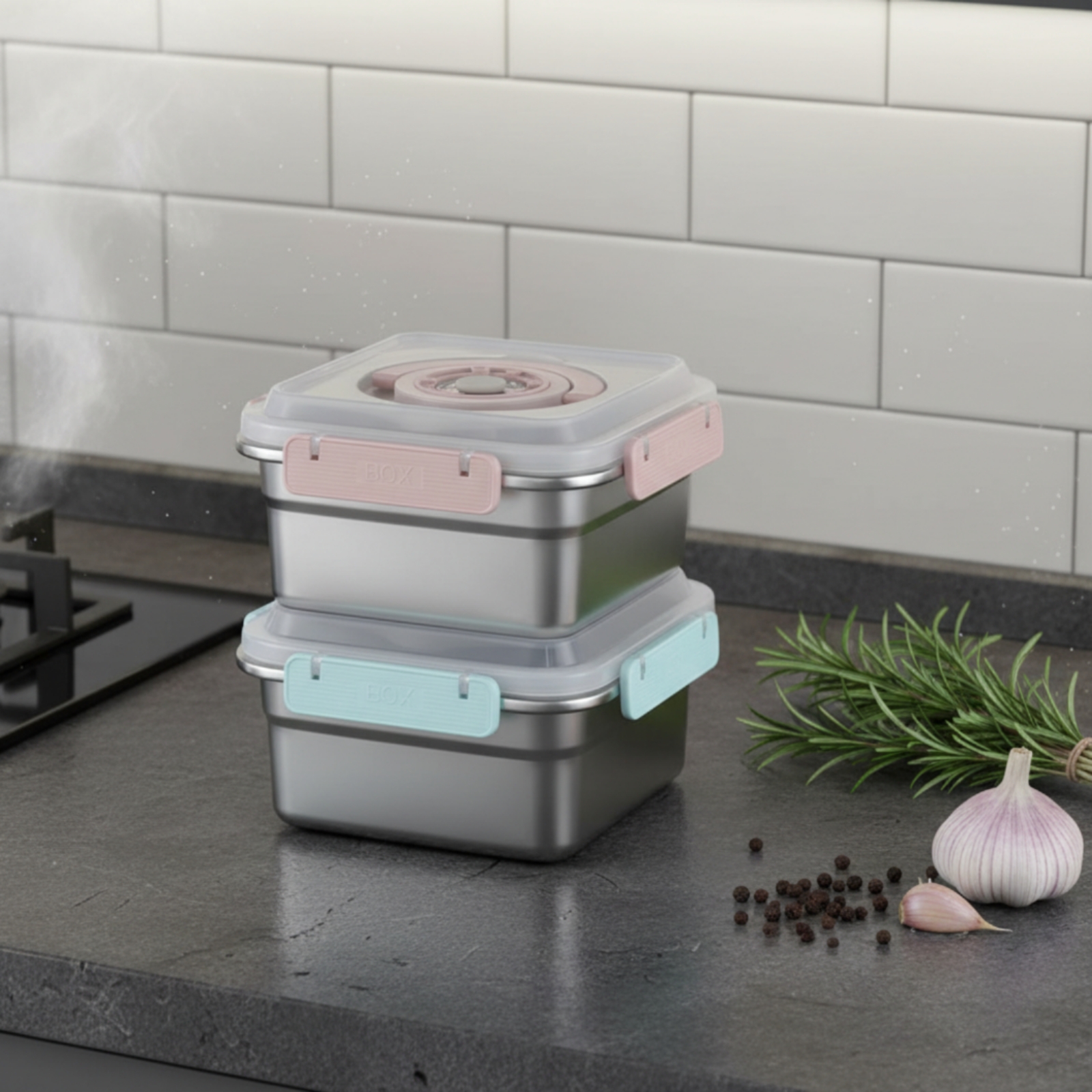 3 Pieces Stainless Steel Food  - Food Storage Lunch Box のレビューと価格