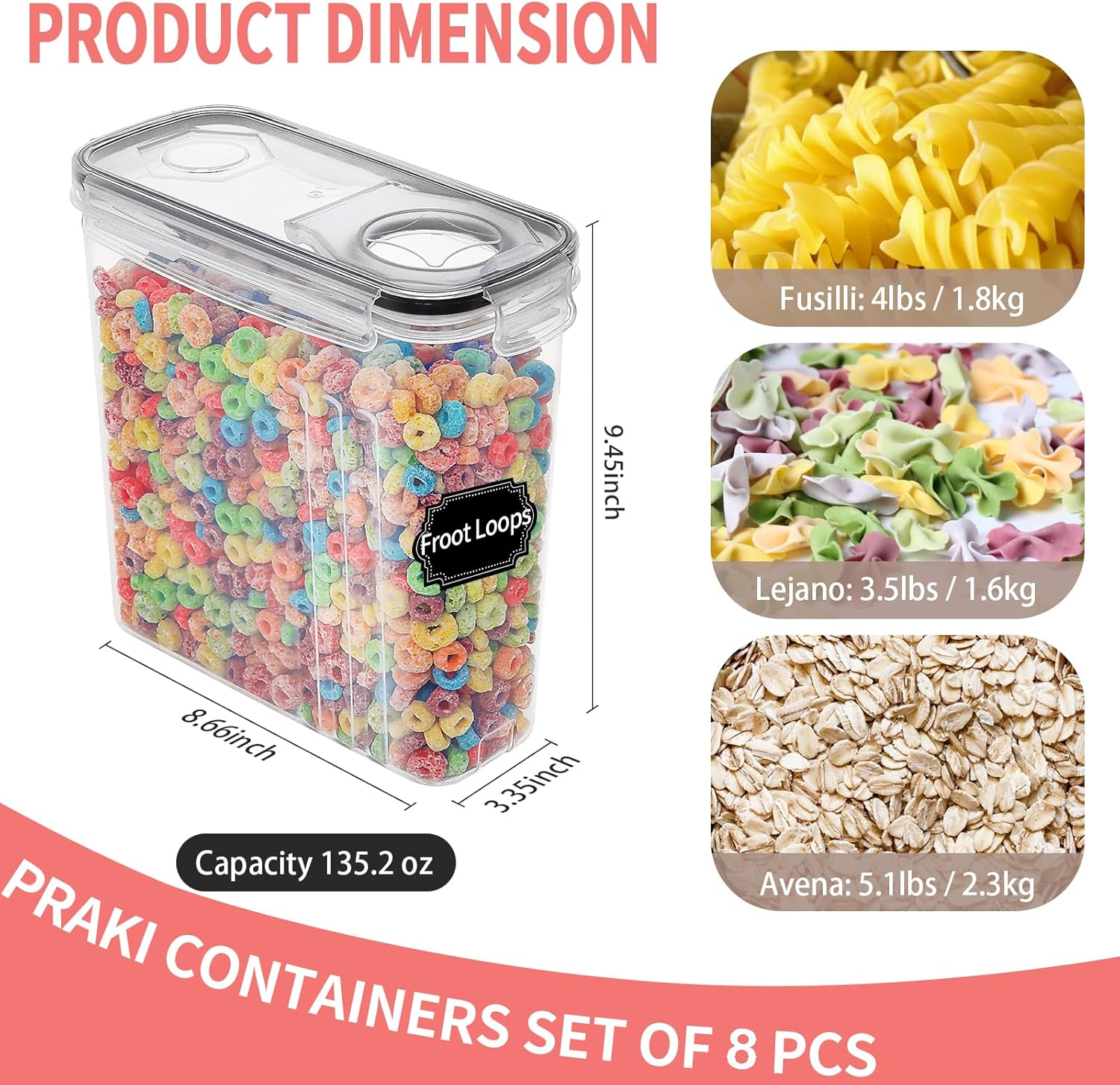 8-Piece Airtight Food Storage  - Food Storage Glass Set のレビューと価格