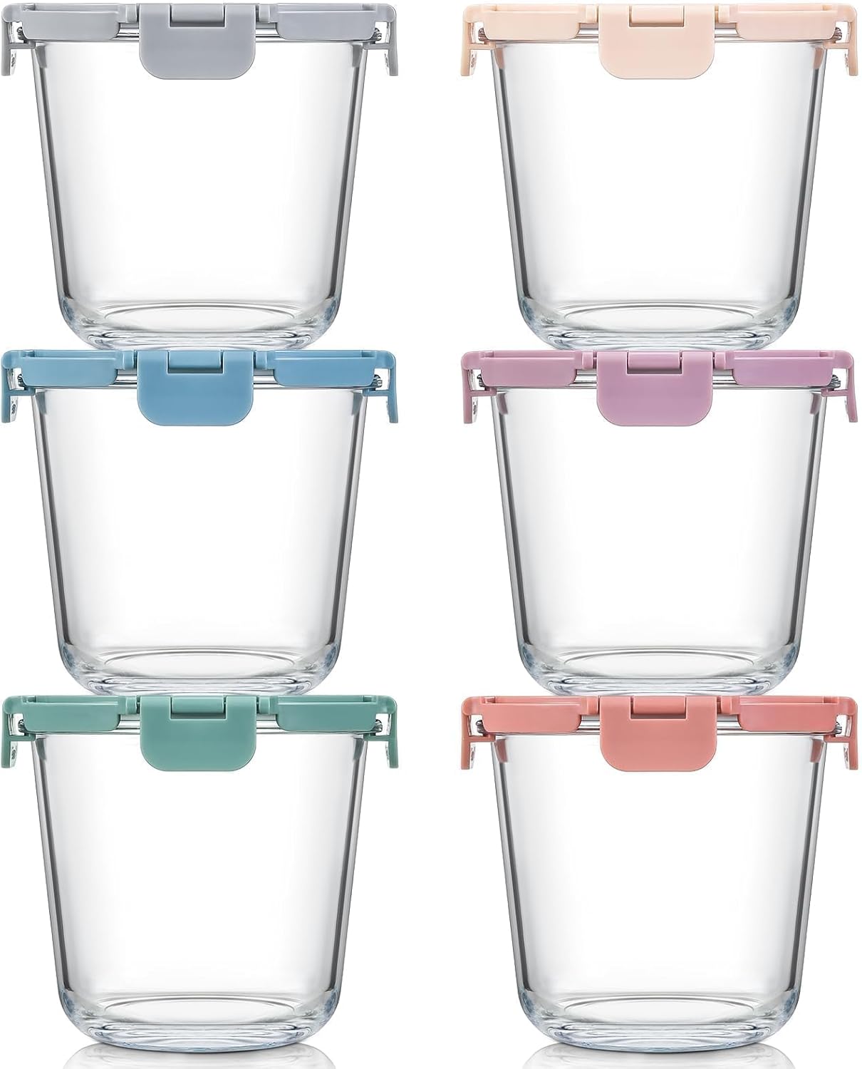 [UPGRADED LID] 6 Sets 3 Cup/24 - Glass Meal Prep Container のレビューと価格