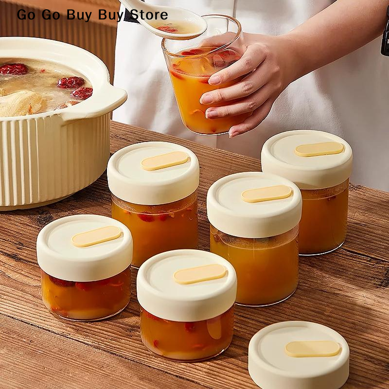 【ST】1Pc 240/400ML Glass Food S - Food Storage Silicone のレビューと価格