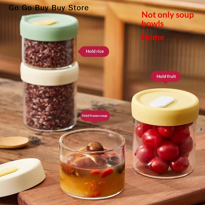 【ST】1Pc 240/400ML Glass Food S - Food Storage Silicone のレビューと価格