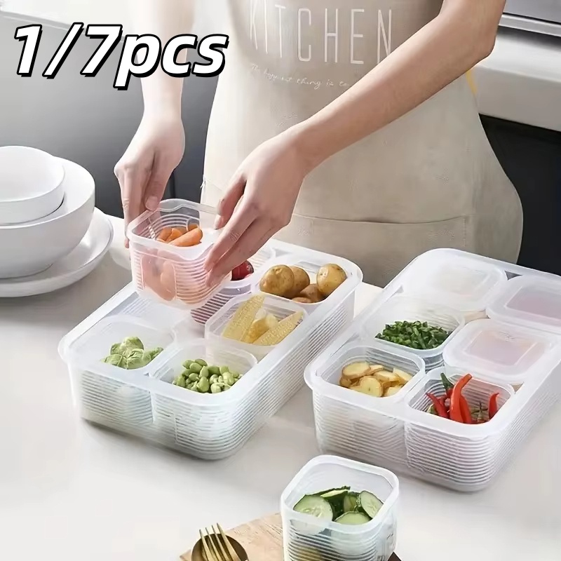 1/7pcs Food Storage Container  - Food Storage Box Plastic のレビューと価格