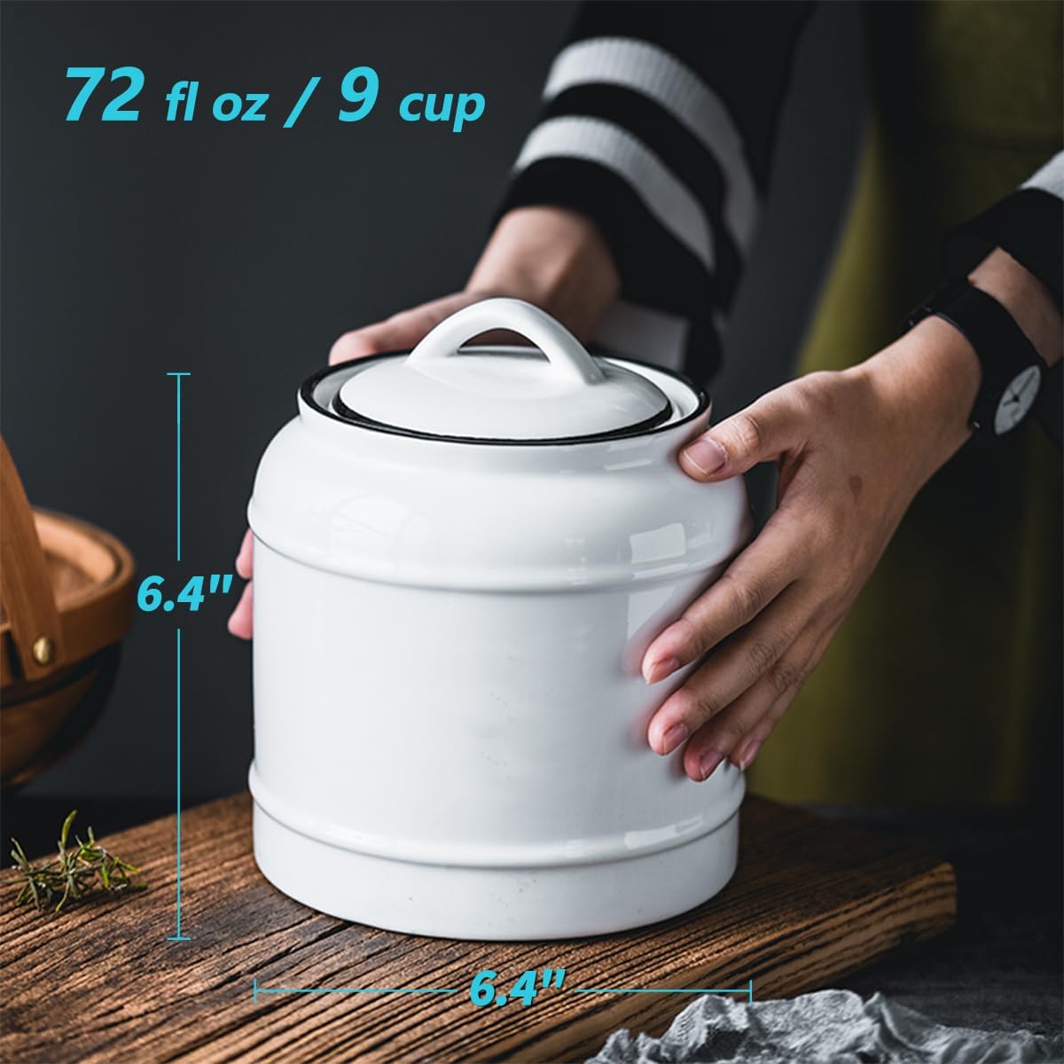 9cup/72oz Ceramic Jar for Dry  - Food Storage Airtight のレビューと価格