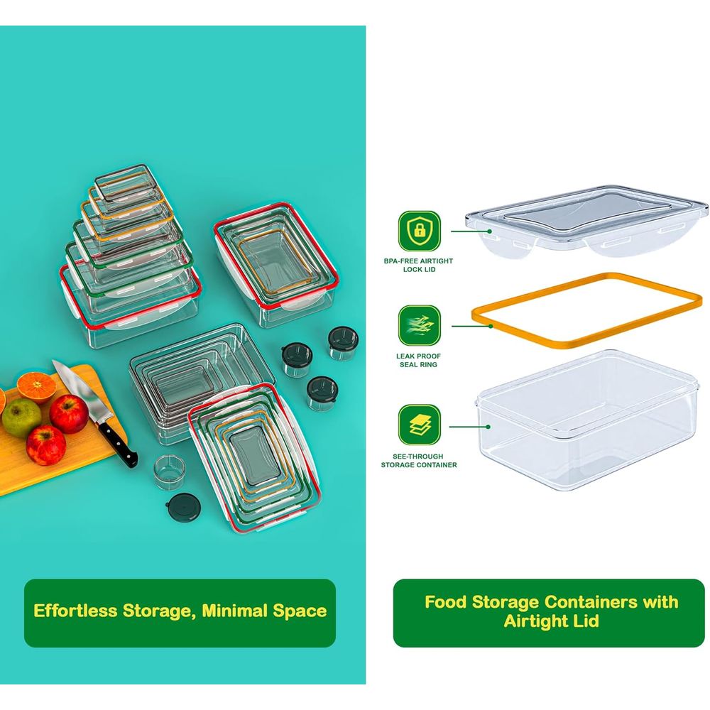 70 Pcs Large Food Storage Cont - Food Storage Box Plastic のレビューと価格