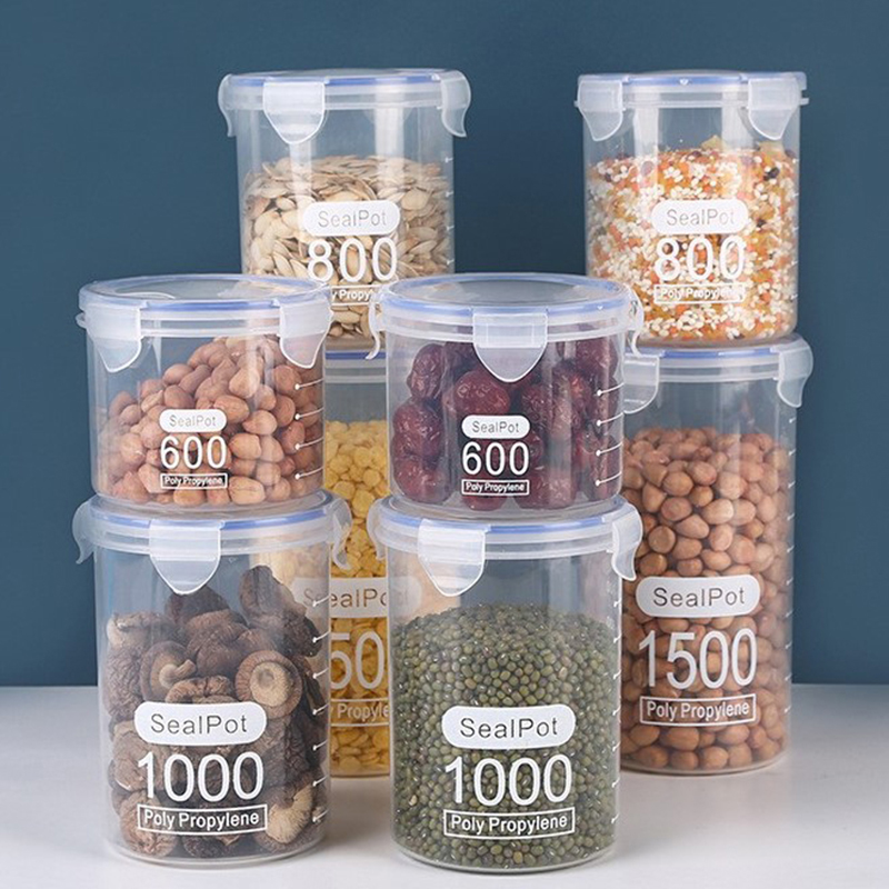 1-4PCS Sealed Jars With Scale  - Food Storage Jar Set のレビューと価格