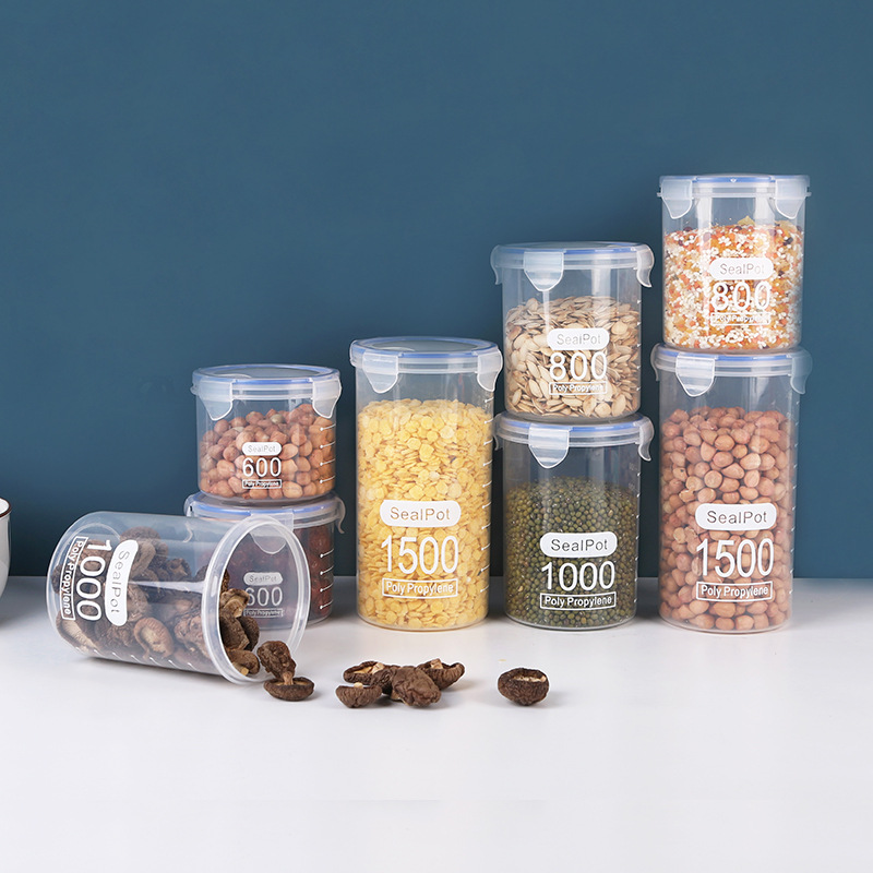 1-4PCS Sealed Jars With Scale  - Food Storage Jar Set のレビューと価格